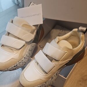 Stella McCartney Kids Cream and Gray Sneakers